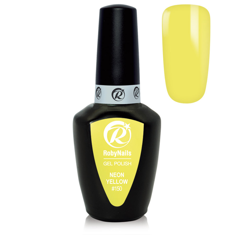 Neon Yellow Ημιμόνιμα Roby Nails 
