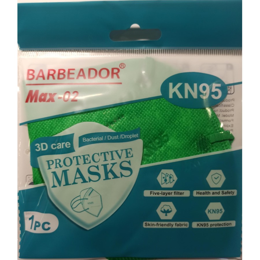 Μάσκα KN 95 Πράσινη Barbeador Μάσκες Προστασίας 