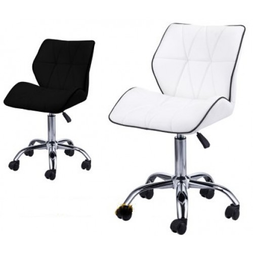Επαγγελματική Καρέκλα Αισθητικής με αμορτισέρ λευκή και μαύρη