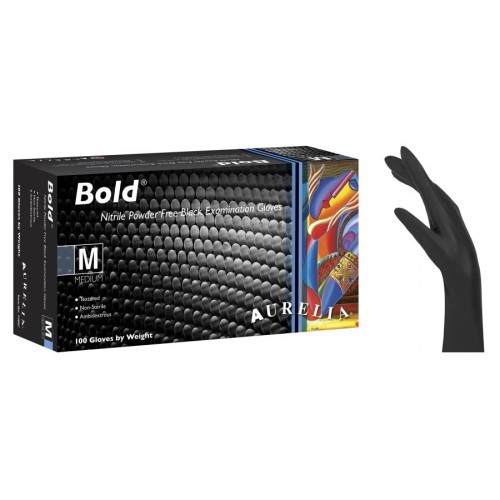 Γάντια Νιτριλίου Μαύρα  Aurelia Bold   διατίθενται σε προσφορά στα 5 και 10 τεμ. Διαθέσιμο και σε Xlarge & XXlarge μέγεθος