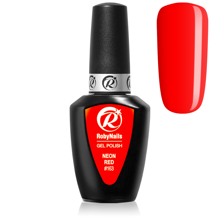 Neon Red Ημιμόνιμα Roby Nails 